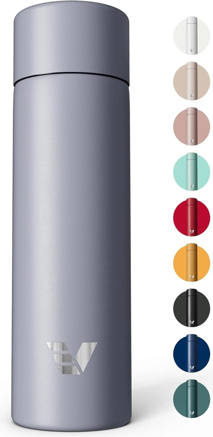 Mini Stainless Steel Water Bottle 14oz - Non-insulated | Designed for Bags | Slim, Ultra Lightweight & Stylish – Lilac