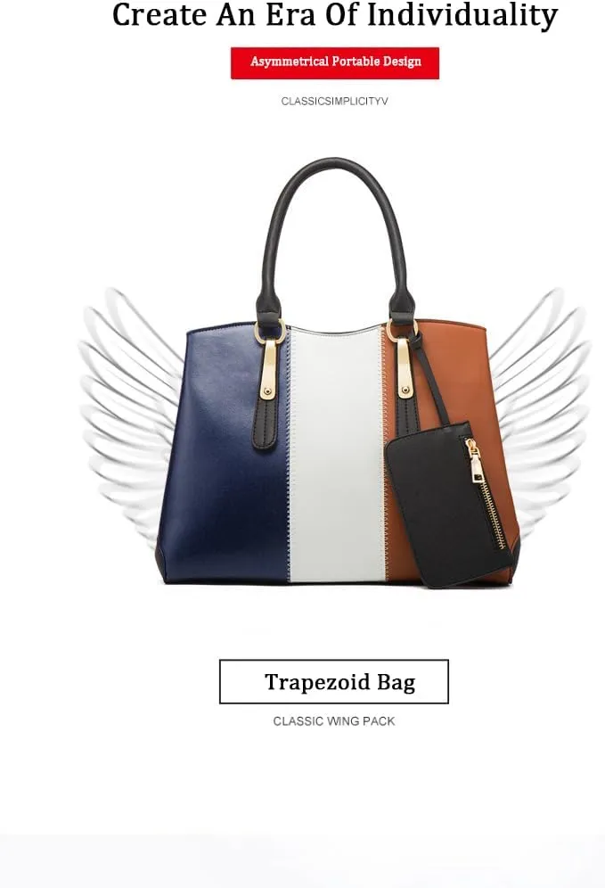 Minimalist and Versatile Casual Women's Bag - Fashionable Color Clash Crossbody Bag with Large Capacity