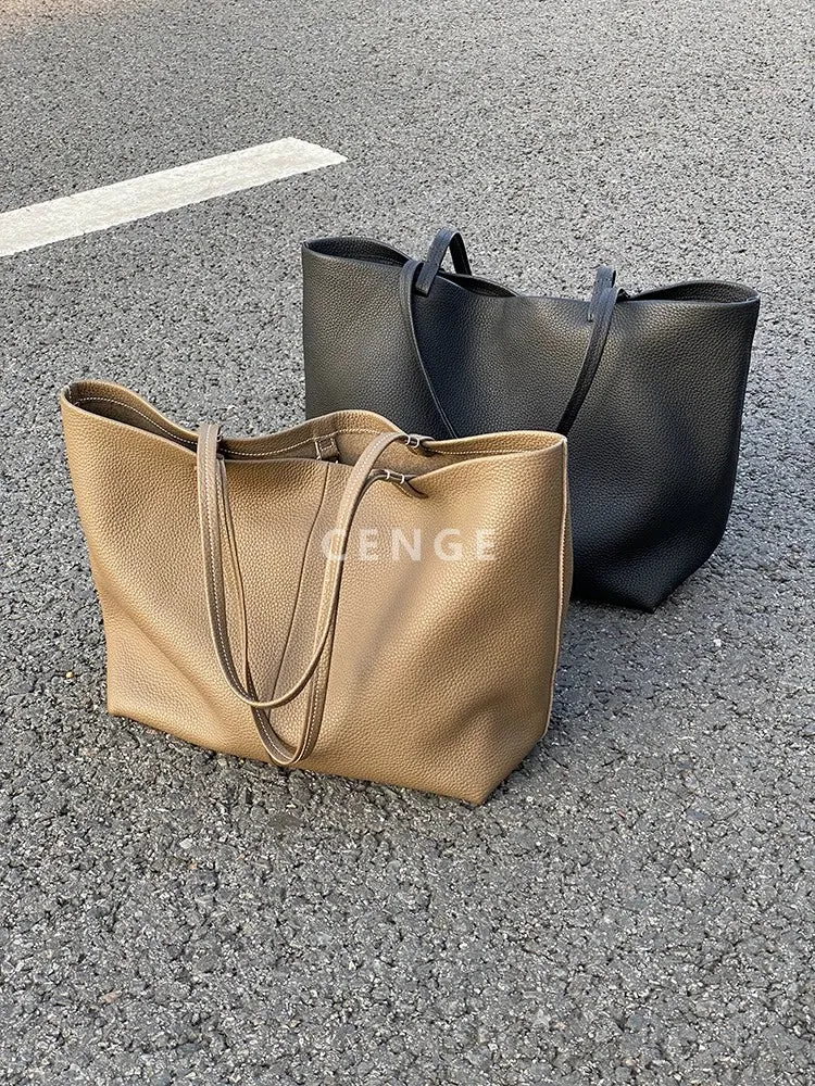 Minimalist Leather Tote Bag