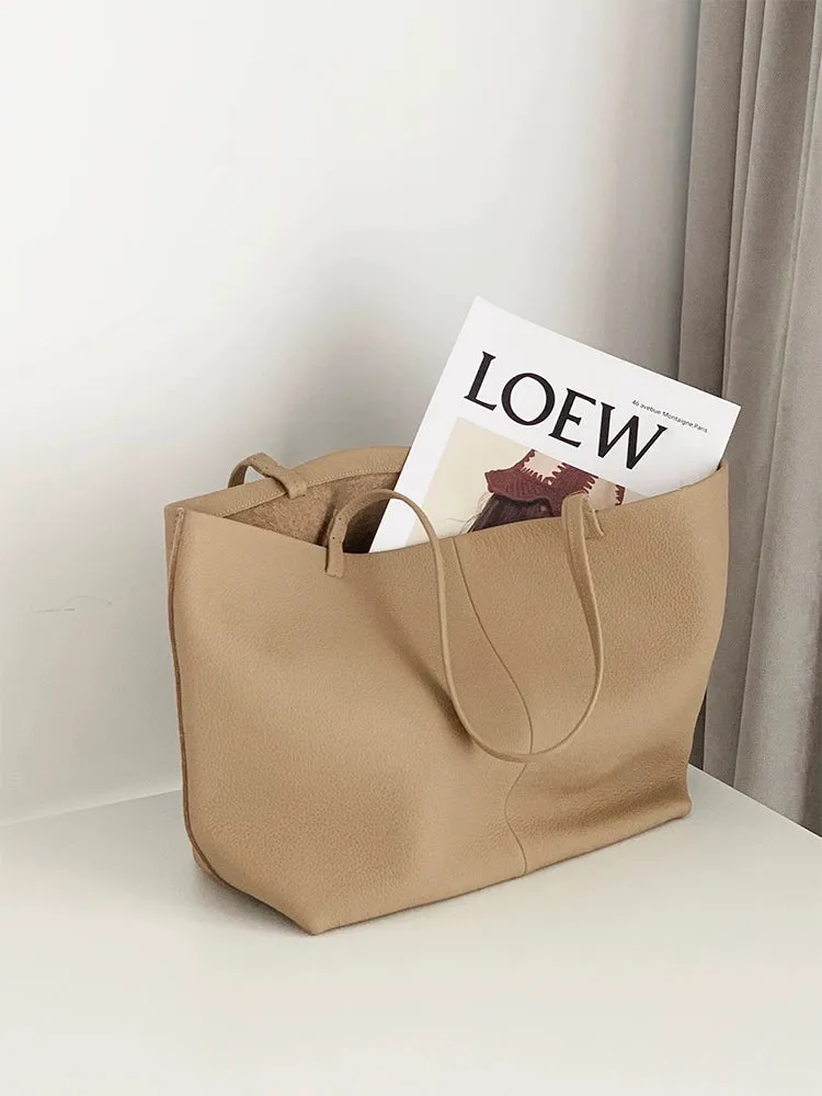 Minimalist Leather Tote Bag