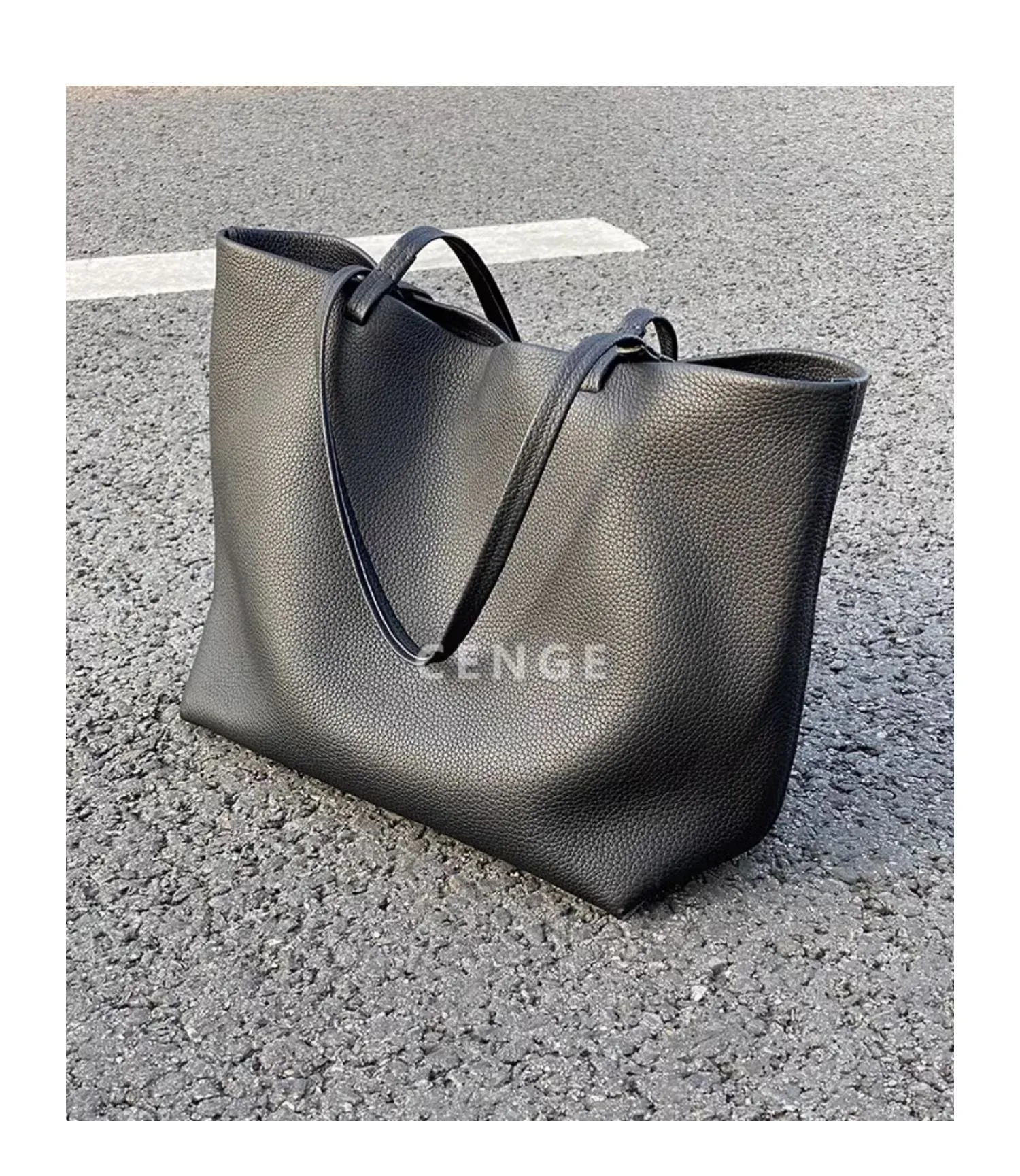 Minimalist Leather Tote Bag
