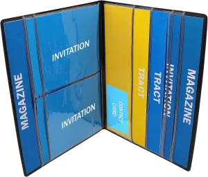 Ministry Organizer - Field Service Organizer - JW Magazine Holder - Field Service Portfolio (Black)
