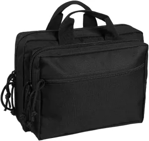 MiOYOOW Tactical Range Bag, 1~2 Gun Case Bag with Lockable Zipper, Portable Hand Gun Duffle Bag for Hunting Shooting Range