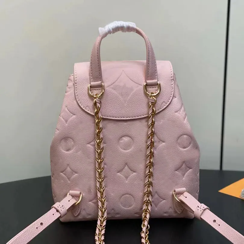 Mirror Quality Book bags Backup Designer Luxury Backpack Designer Handbagjx Genuine Leather Women's Cute Backpack Letter Embossed Magnetic Buckle Flip Open Bags