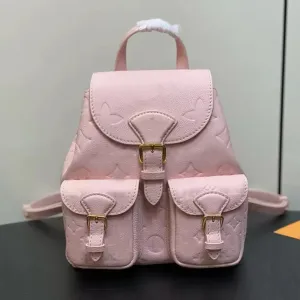 Mirror Quality Book bags Backup Designer Luxury Backpack Designer Handbagjx Genuine Leather Women's Cute Backpack Letter Embossed Magnetic Buckle Flip Open Bags