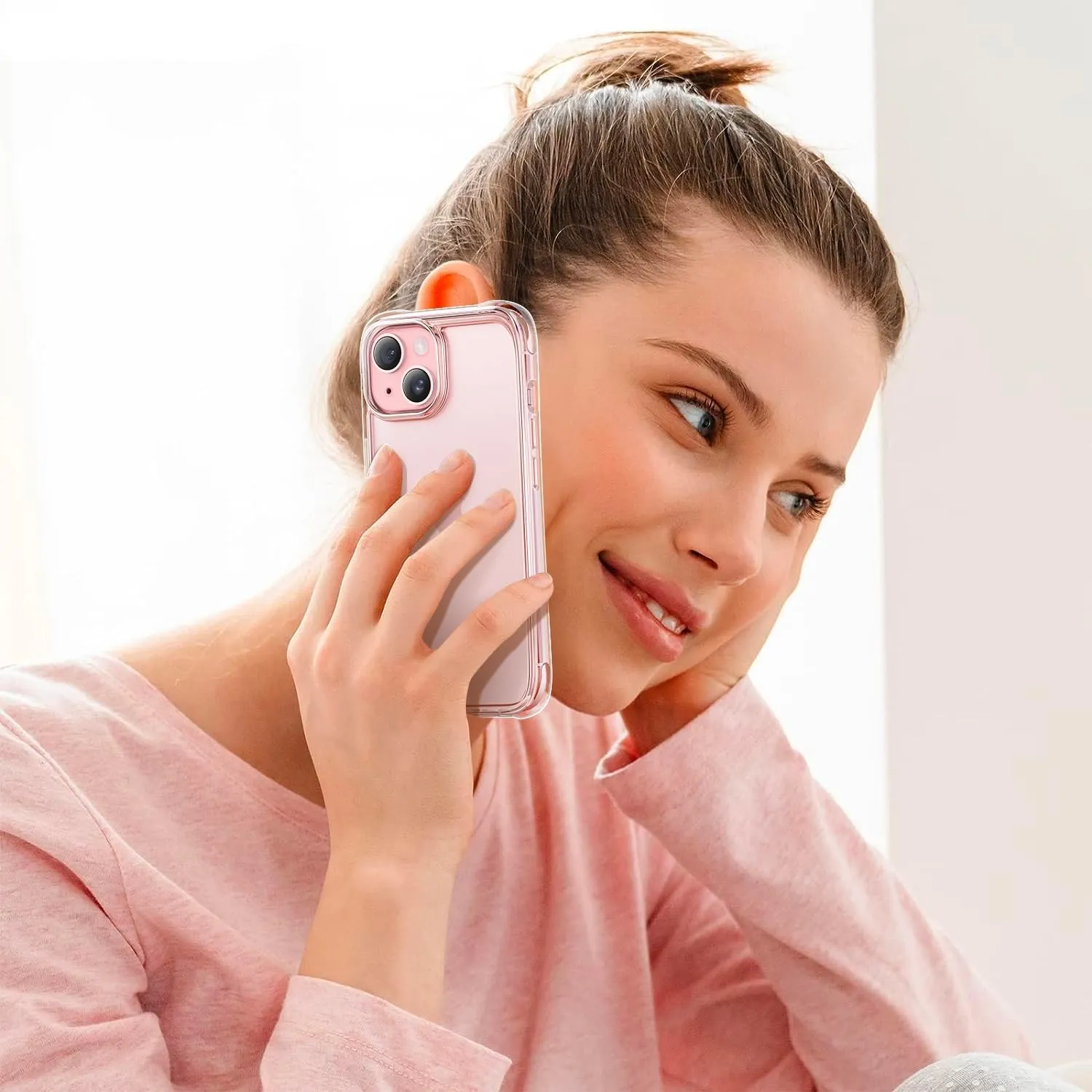 Mkeke for iPhone 15 Case Clear, [Not Yellowing] [Military Grade Protection] Slim Shockproof Phone Cases for iPhone 15 2023