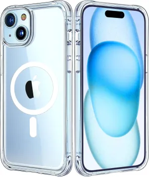 Mkeke for iPhone 15 Case Clear, [Not Yellowing] [Military Grade Protection] Slim Shockproof Phone Cases for iPhone 15 2023