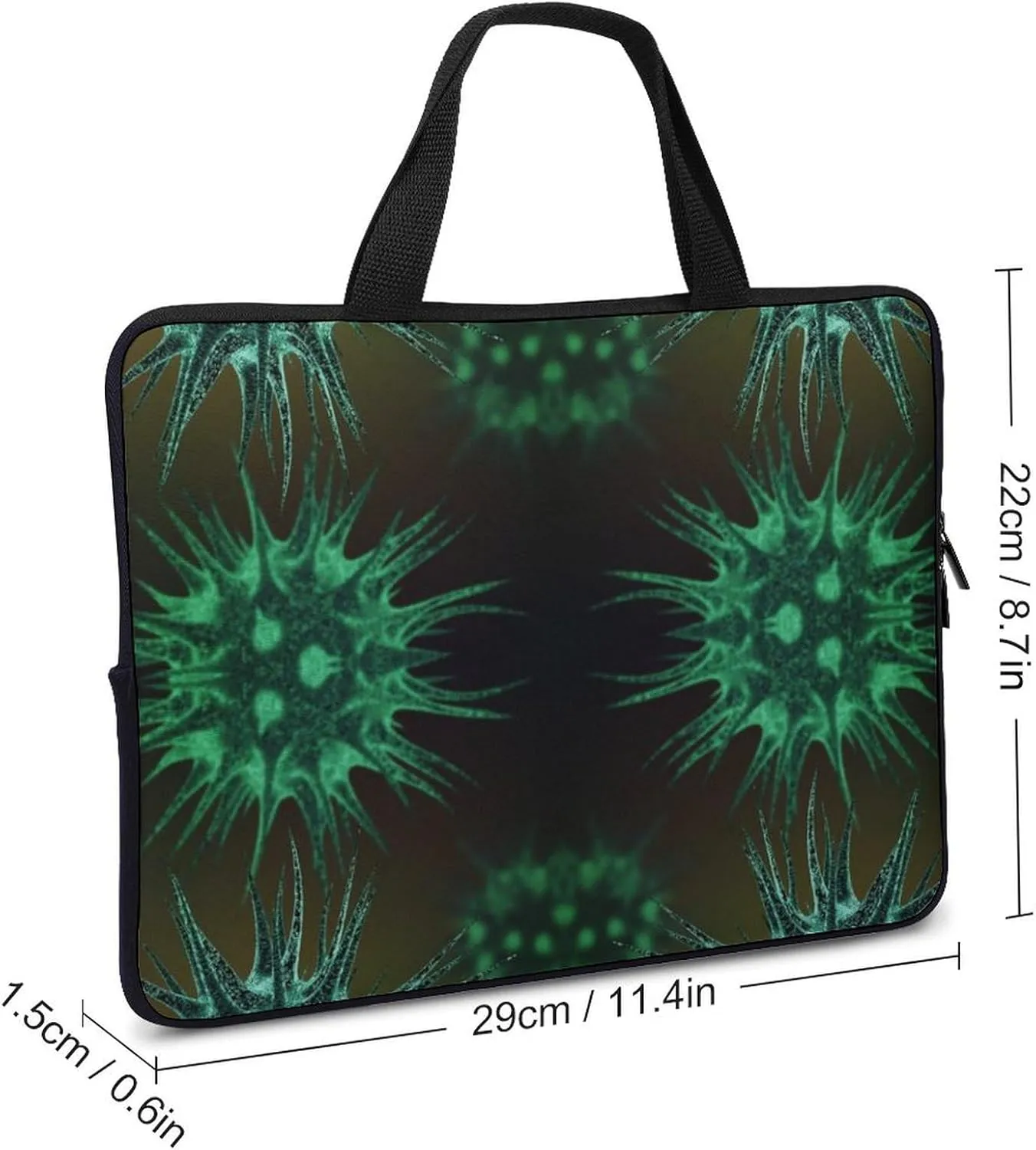 Molecules of The Virus Laptop Sleeve Bag Computer Protective Carrying Case Cover with Handle for Travel Work 10inch