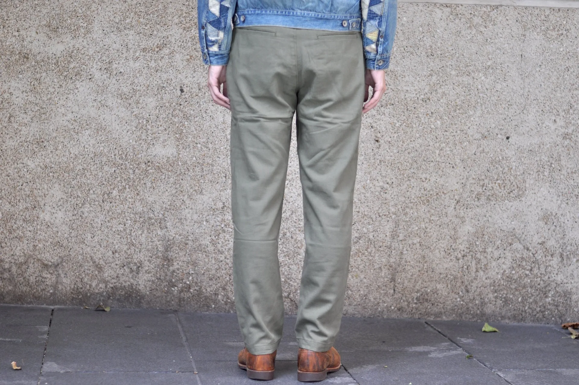 Momotaro Lightweight Dobby 'All-Seasons' Easy Pants (Olive)