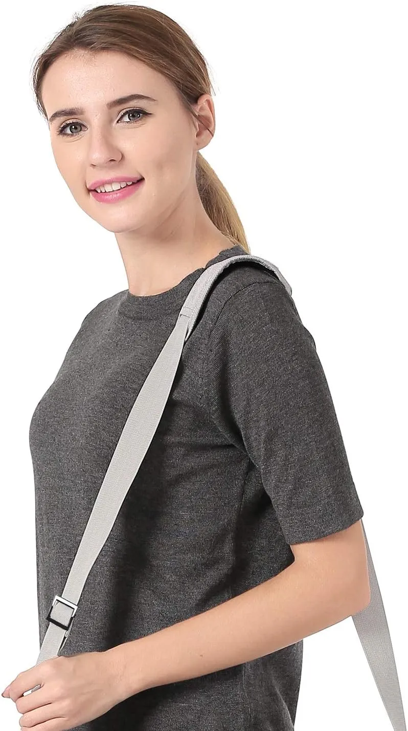 MOSISO 56 inch Shoulder Strap, Adjustable Thick Soft Universal Replacement Non-Slip Fit Padded with Metal Swivel Hooks for Laptop Shoulder Bag/Laptop Messenger Bag/Crossbody Bag, Gray