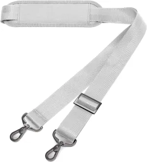 MOSISO 56 inch Shoulder Strap, Adjustable Thick Soft Universal Replacement Non-Slip Fit Padded with Metal Swivel Hooks for Laptop Shoulder Bag/Laptop Messenger Bag/Crossbody Bag, Gray
