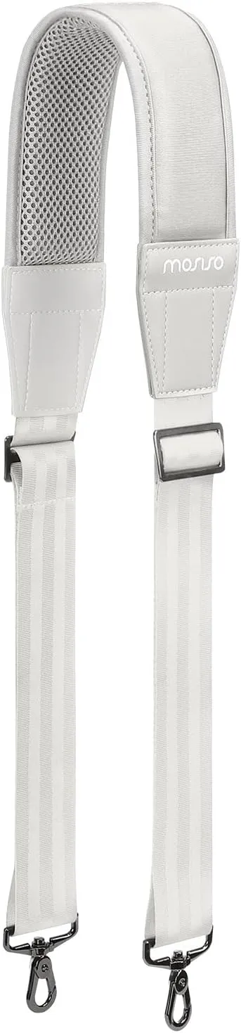 MOSISO 59 inch Shoulder Strap,Soft Adjustable Breathable Universal Replacement Non-Slip Strap with Fix Padded & Metal Swivel Hooks for Laptop Shoulder Bag/Messenger Bag/Crossbody Bag/Duffel, Gray