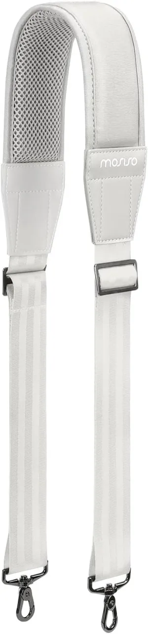 MOSISO 59 inch Shoulder Strap,Soft Adjustable Breathable Universal Replacement Non-Slip Strap with Fix Padded & Metal Swivel Hooks for Laptop Shoulder Bag/Messenger Bag/Crossbody Bag/Duffel, Gray