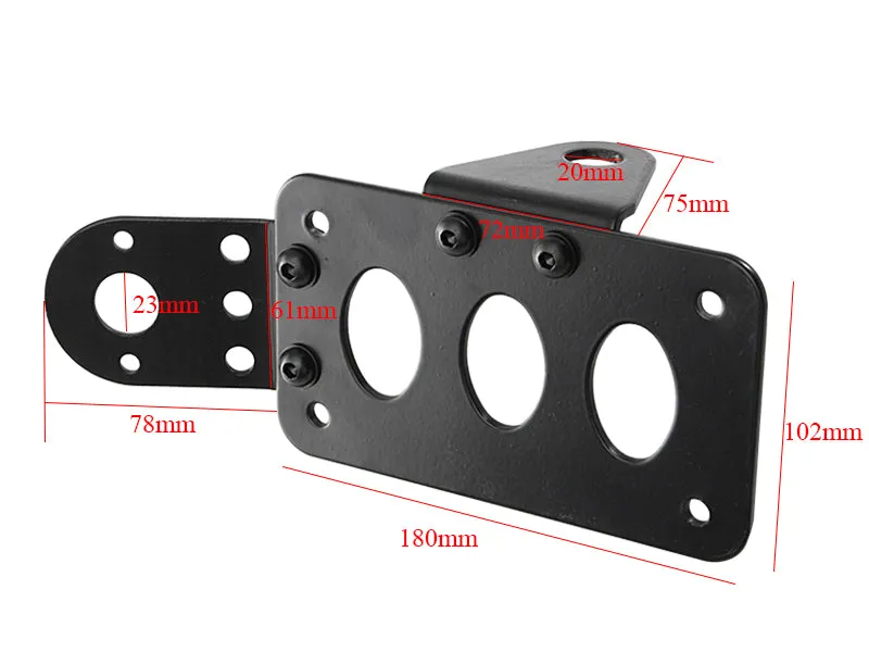 Motorcycle Side Mount License Number Plate Bracket