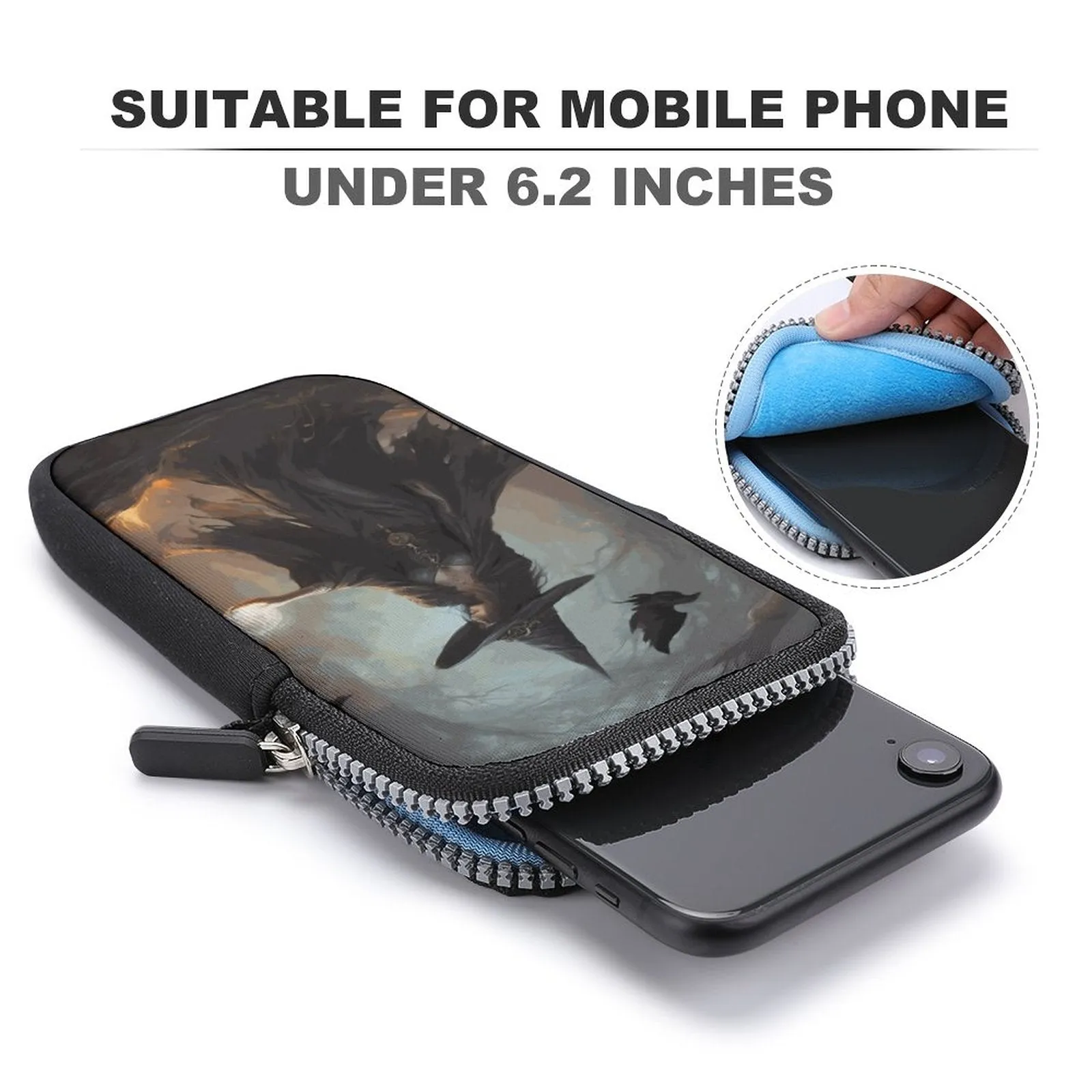 Mystical Witch Cell Phone Crossbody Pouch: A Witchcore Accessory Phone Purse