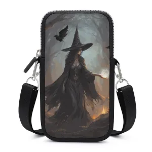 Mystical Witch Cell Phone Crossbody Pouch: A Witchcore Accessory Phone Purse