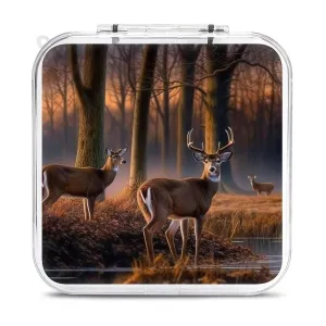 Nature Wild Animal Deers Switch Game Case Switch Game Holder Cartridge Case Storage 12 Games & 2 Micro Sd Card Slots, Travel Carry Cases, Portable Games Card Storage, Hard Shell, Buckle Closure