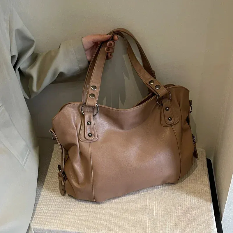 New High Quality Contrasting Colors Tote Bags for Women Fashion Zipper Pu Handbags