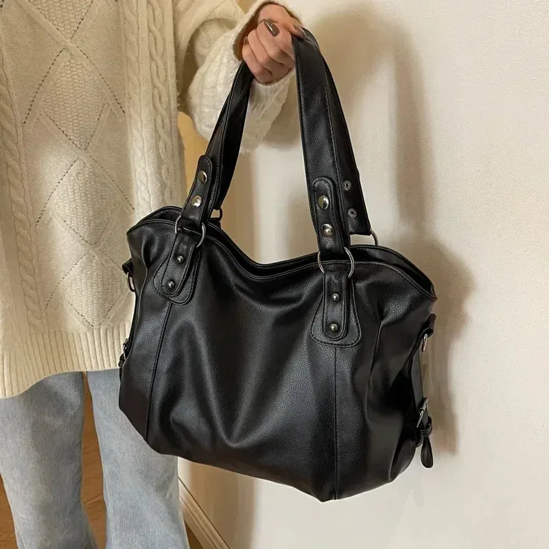 New High Quality Contrasting Colors Tote Bags for Women Fashion Zipper Pu Handbags