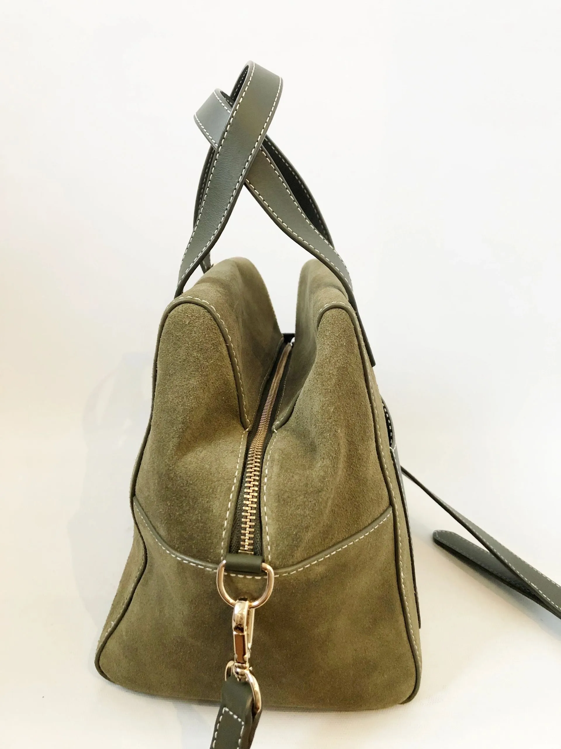 NEW Suede Sabrina Satchel