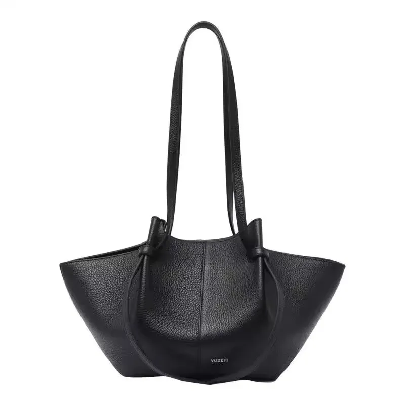 New Women Modern Large Tote Bags Leather Large Capacity Shoulder Bag Fashion Armpit Bag Female