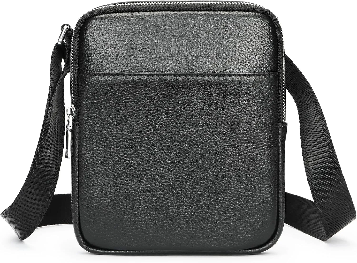 NIUCUNZH Man Purses and Bags Small, Mini Genuine Leather Messenger and Shoulder Bag for Men with lots of Zipper Pockets