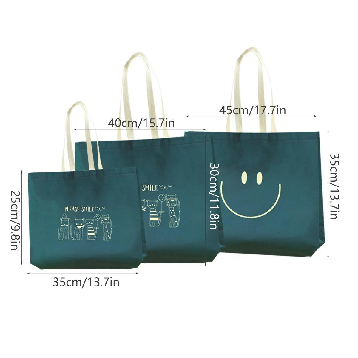 Non-Woven Tote Bags Versatile Reusable 25PCS