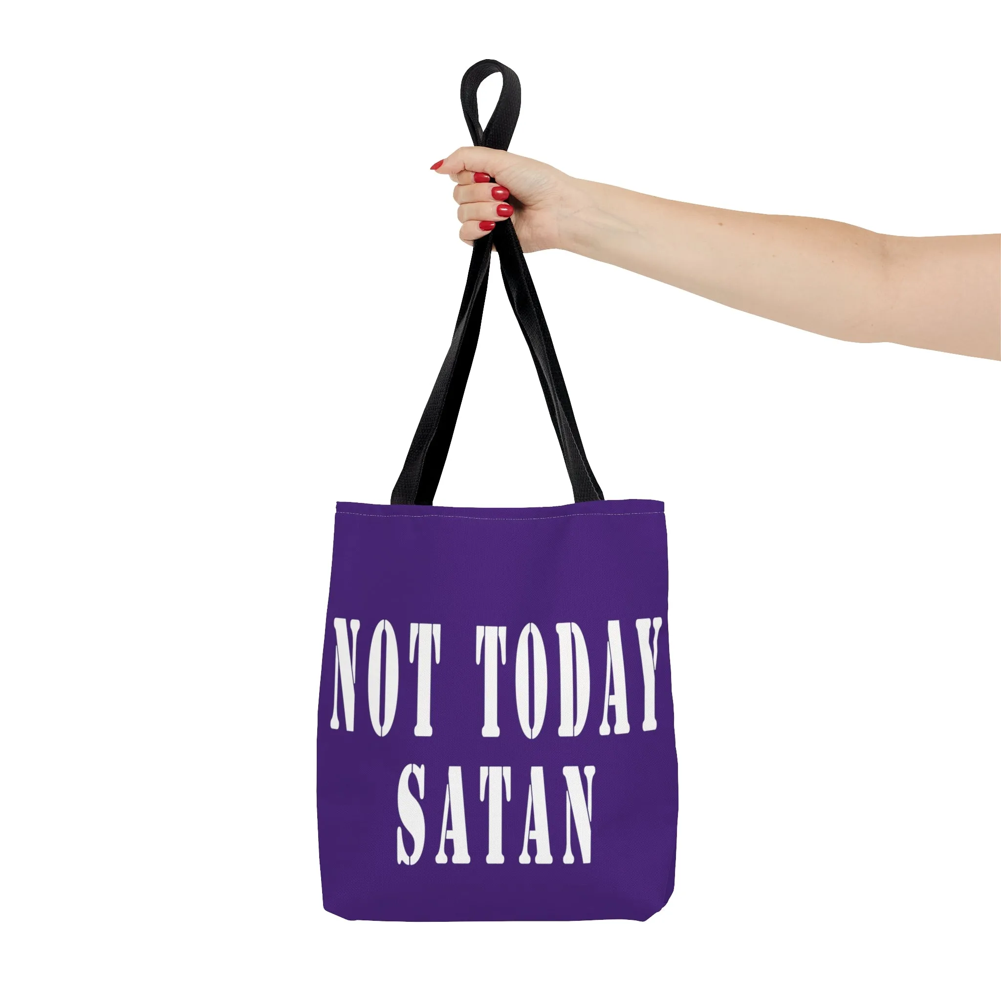 Not Today Satan Tote Bag (AOP)