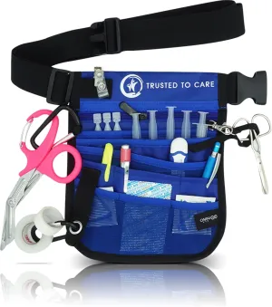 Nurse Fanny Pack for Women 4 In 1 with Medical Gear Pockets for Bandage and Scissors- Nursing Fanny Pack for Nurses with Multi Compartment Medical Pack for Emergency Nursing Supplies (Blue)