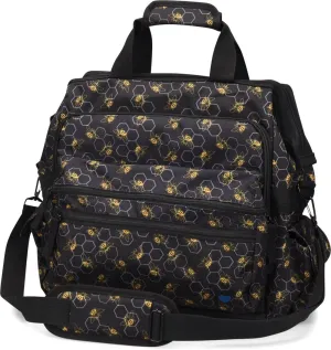 Nurse Mates Ultimate Nursing Bag | Multiple Compartments | Interior Laptop Compartment | Durable Zippers | Busy Bees
