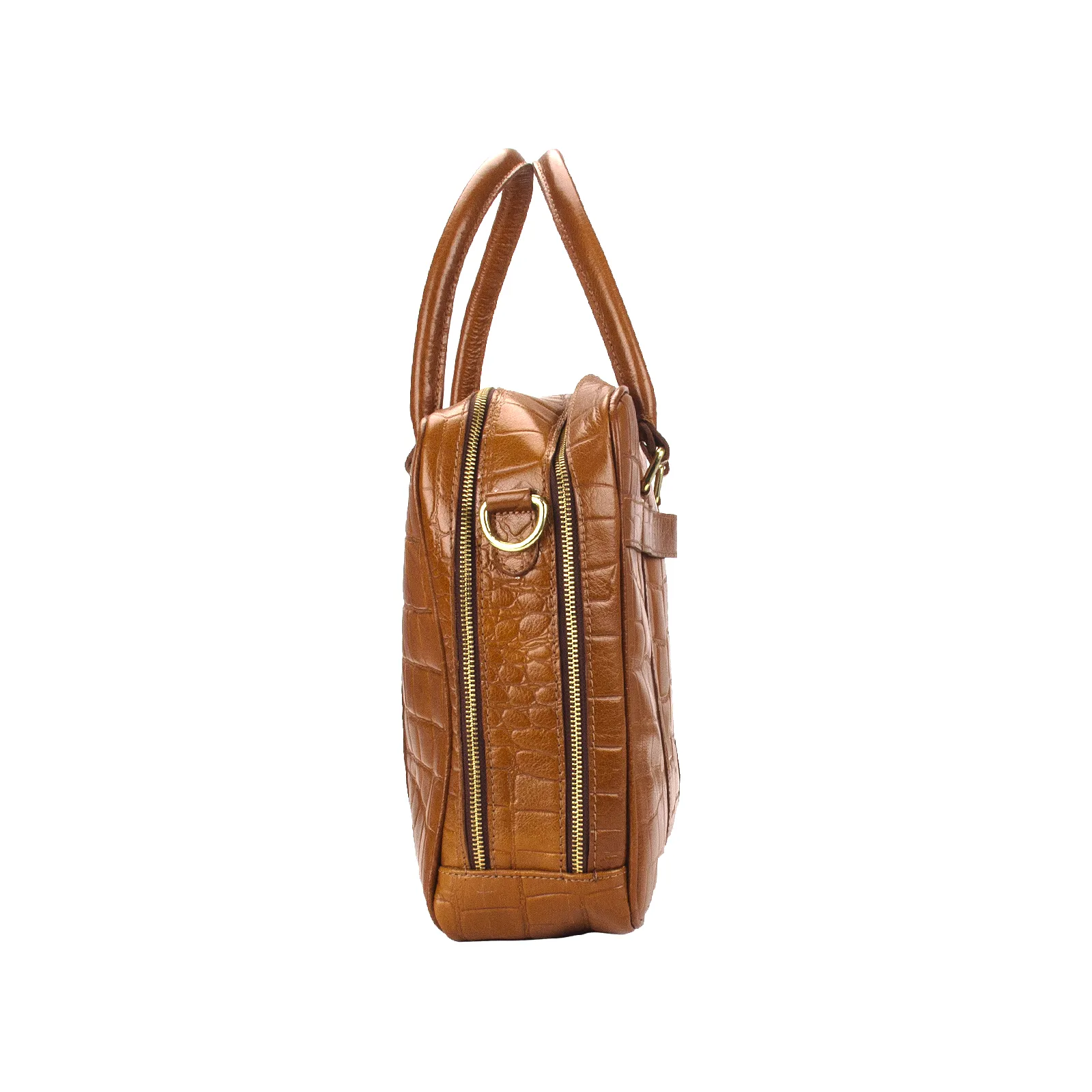 Office Essentials Unisex Textured Leather Laptop Bag