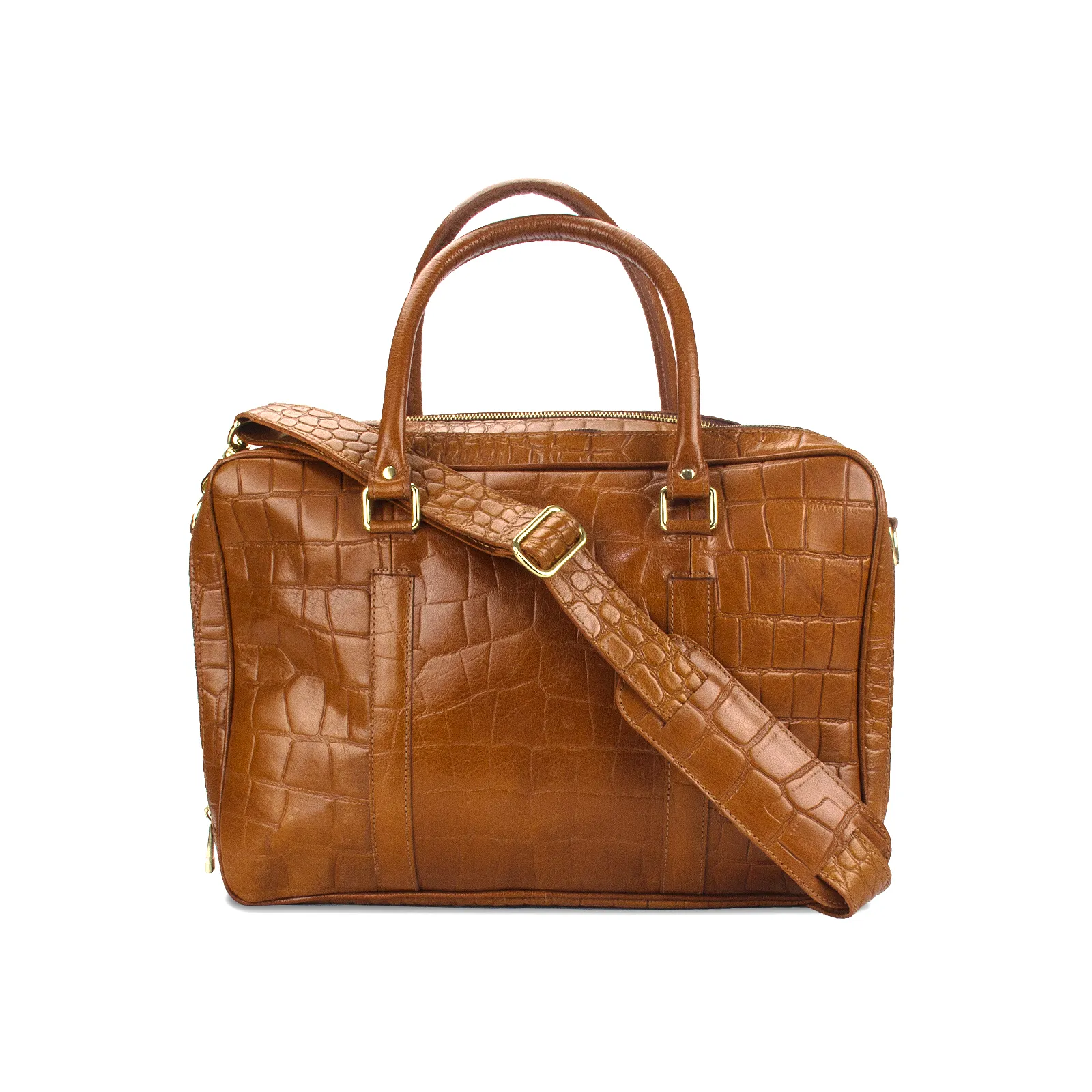 Office Essentials Unisex Textured Leather Laptop Bag