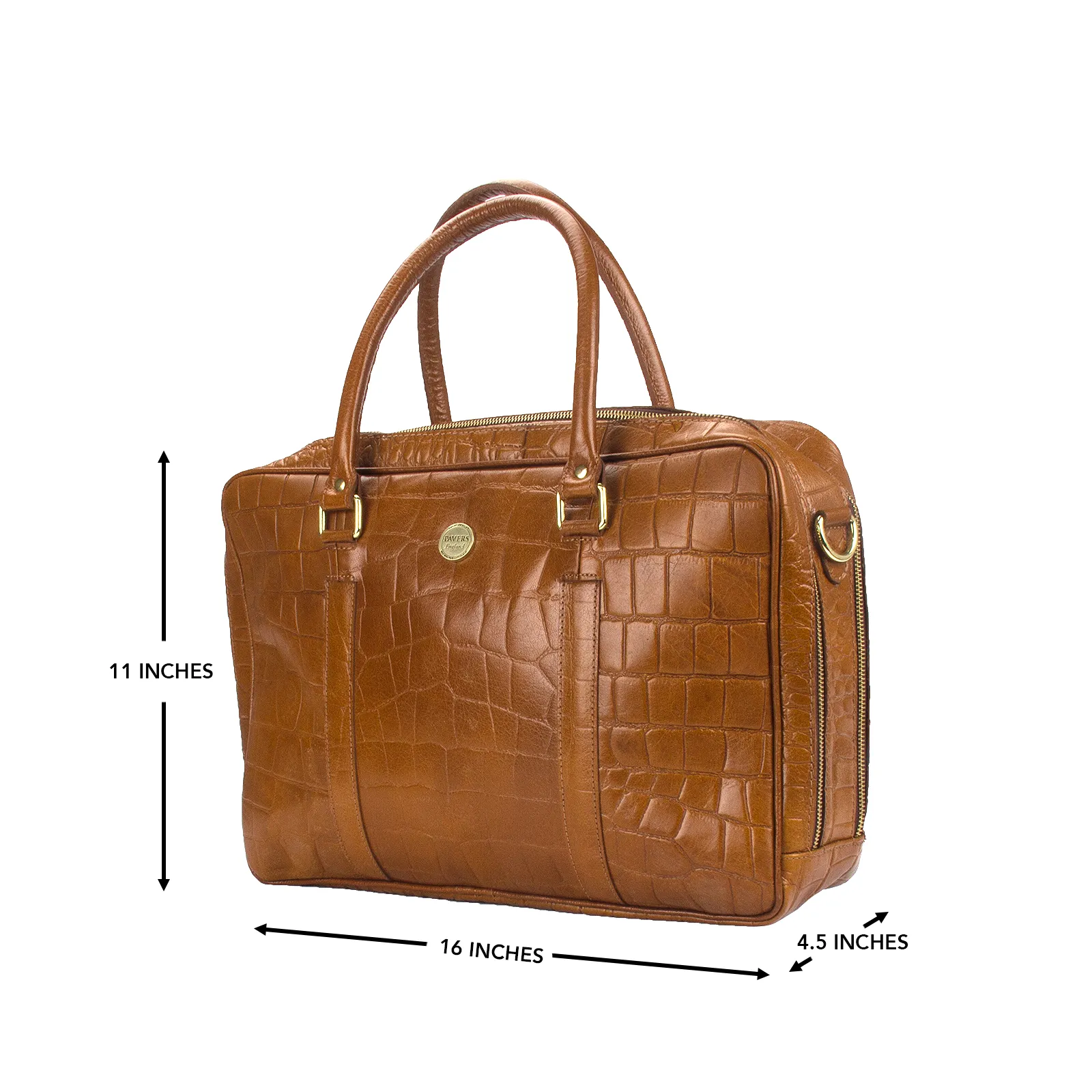 Office Essentials Unisex Textured Leather Laptop Bag