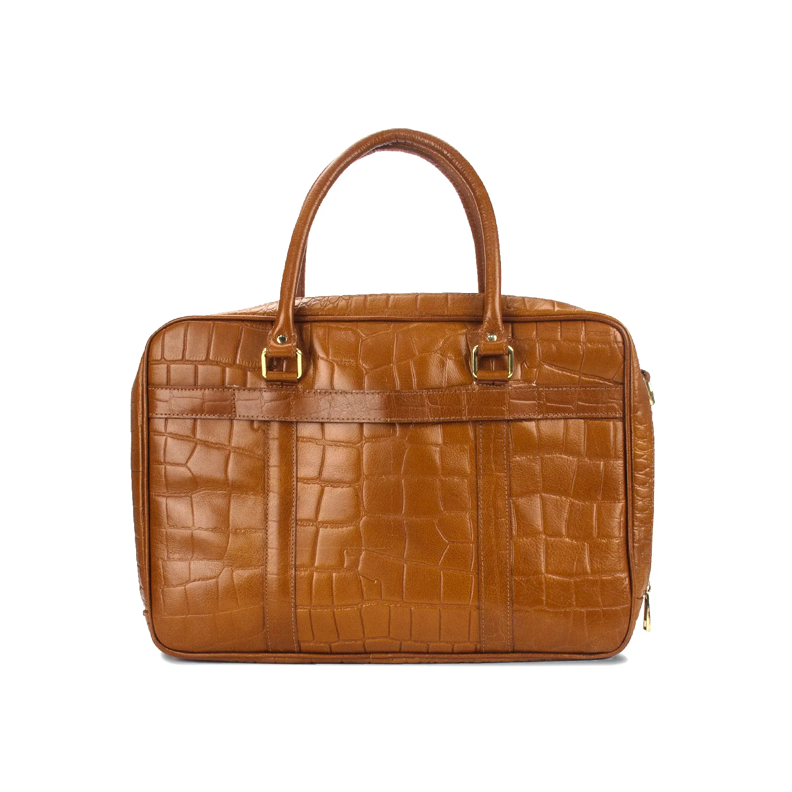 Office Essentials Unisex Textured Leather Laptop Bag