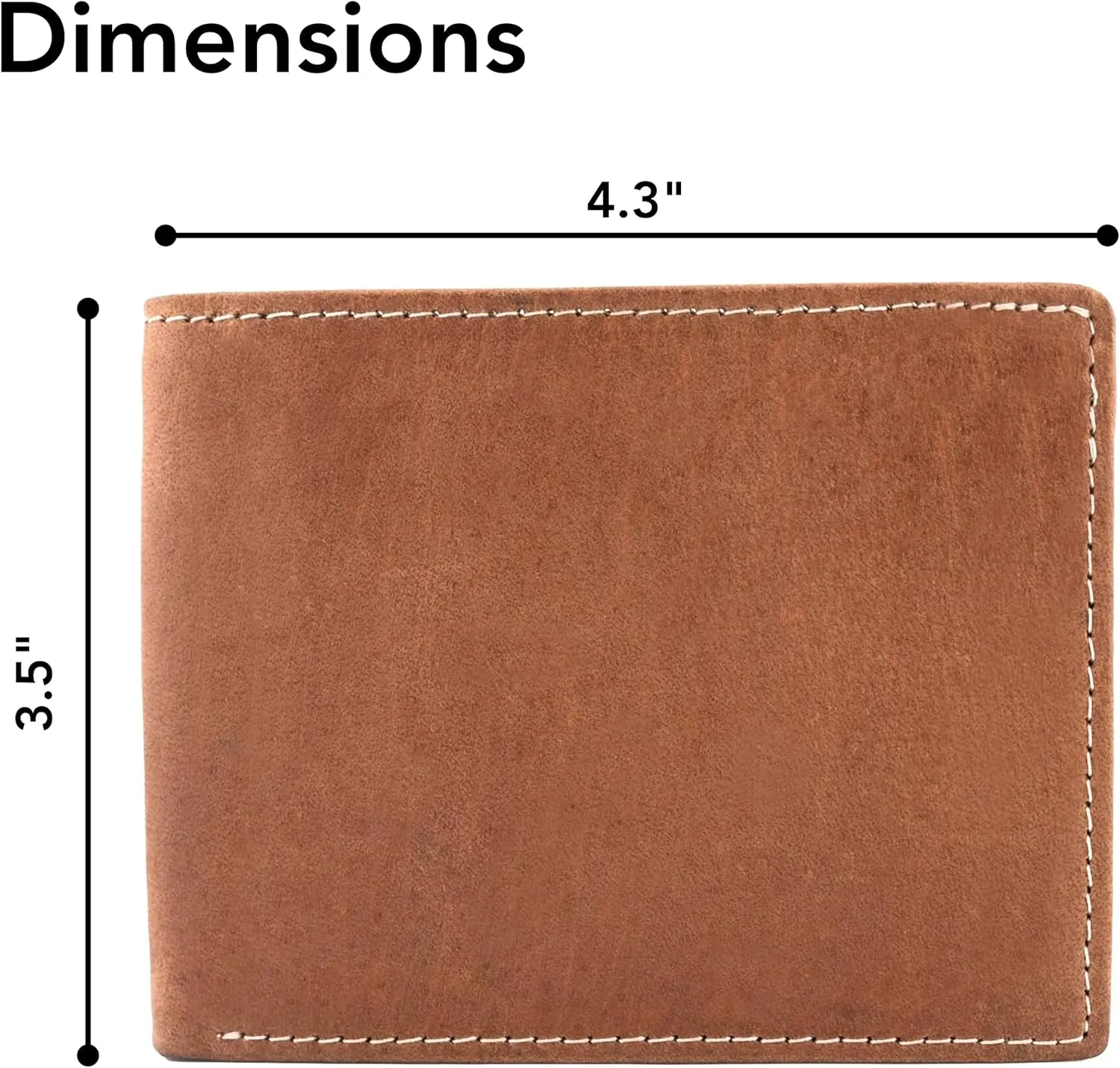 O'Hare Bags Genuine Leather Wallet for Men, RFID Blocking, Cowhide Leather, Slim, Extra Capacity wallet with Removable ID Insert (Vintage Brown)