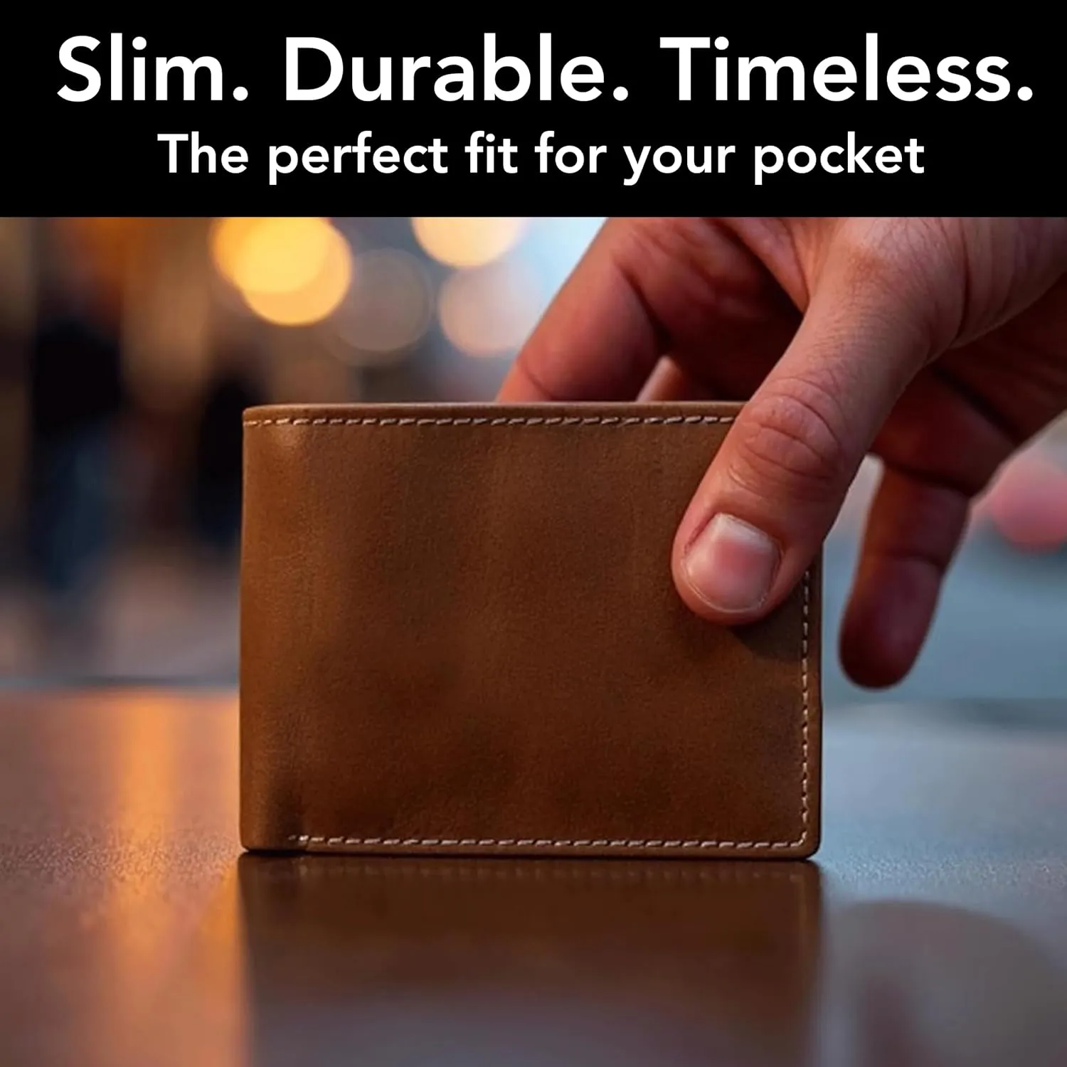 O'Hare Bags Genuine Leather Wallet for Men, RFID Blocking, Cowhide Leather, Slim, Extra Capacity wallet with Removable ID Insert (Vintage Brown)