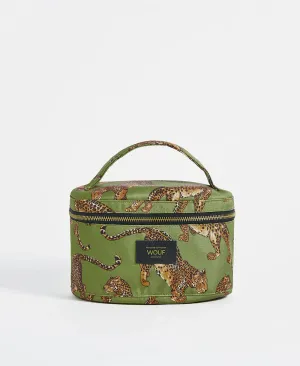 Olive Leopard Vanity Bag