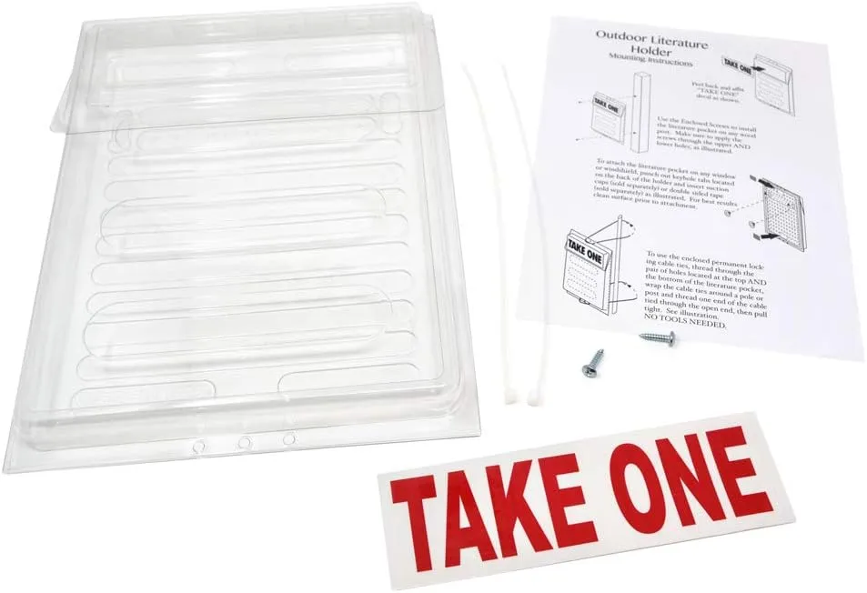 Outdoor Real Estate Brochure Box - Easy to Use Take One Document Holder Can Hold 200, 8.5 x 11 Documents, Flyers & Brochures or Other Outdoor Marketing Needs (6)