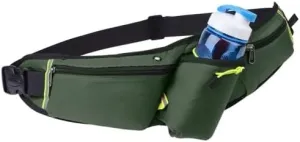 Outdoor Sports Water Bottle Waist Bag Multifunctional Fitness Running Mobile Phone Invisible Waist Bag (Army Green, One Size)