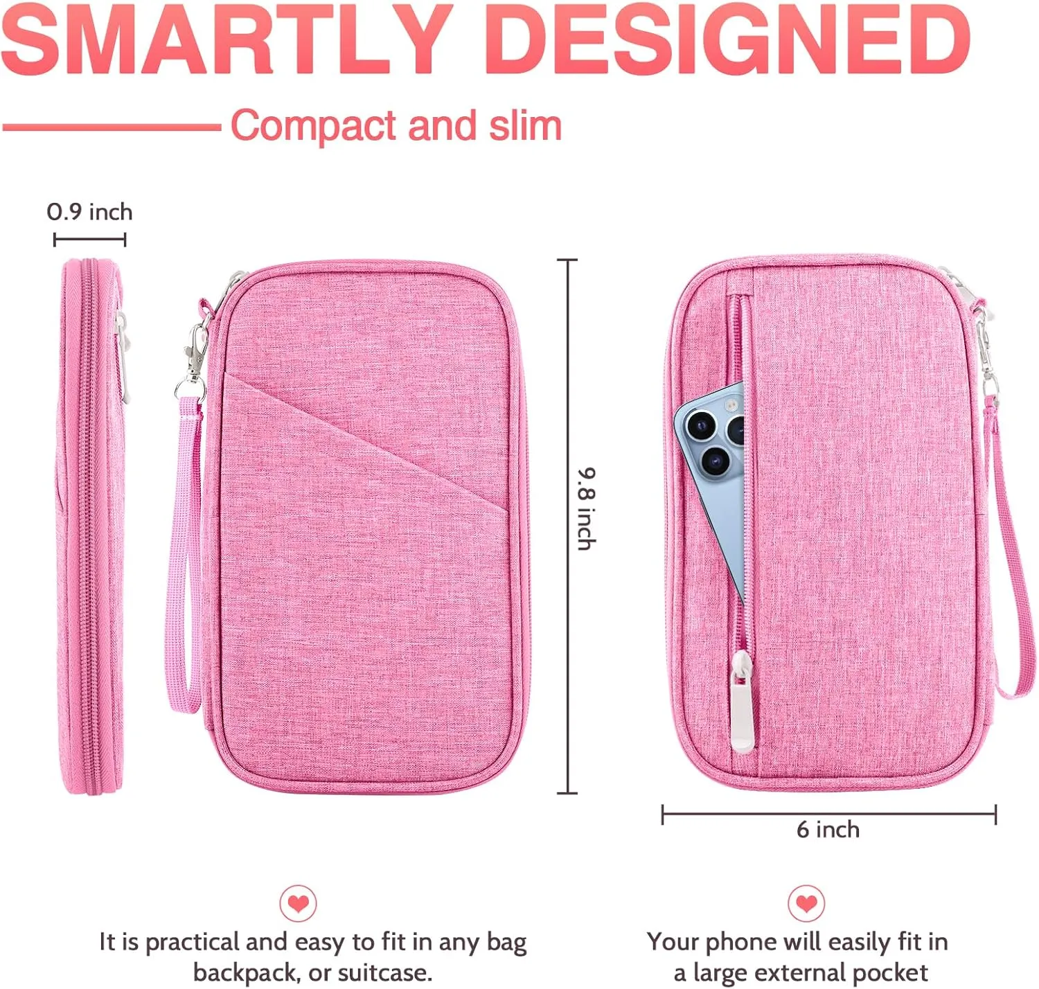 Passport Holder Family, Women Rfid Blocking Passport Wallet, Travel Essentials Premium Wallets, Waterproof Passport Holders Bag for Men Traveling, Travel Document Organizer Credit Cards Case