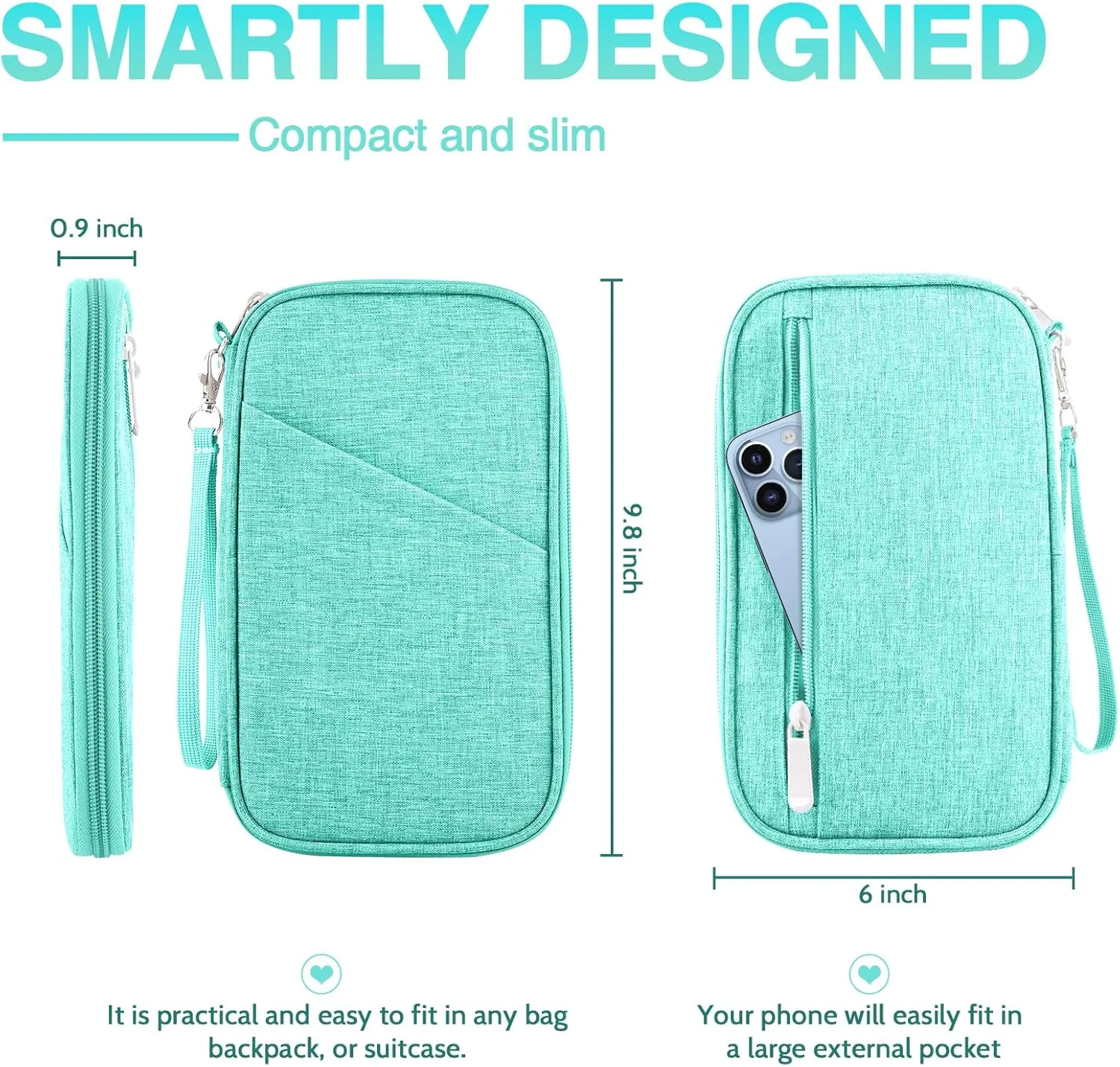 Passport Holder Family, Women Rfid Blocking Passport Wallet, Travel Essentials Premium Wallets, Waterproof Passport Holders Bag for Men Traveling, Travel Document Organizer Credit Cards Case