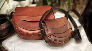 PATTERN: Laced Leather Bags
