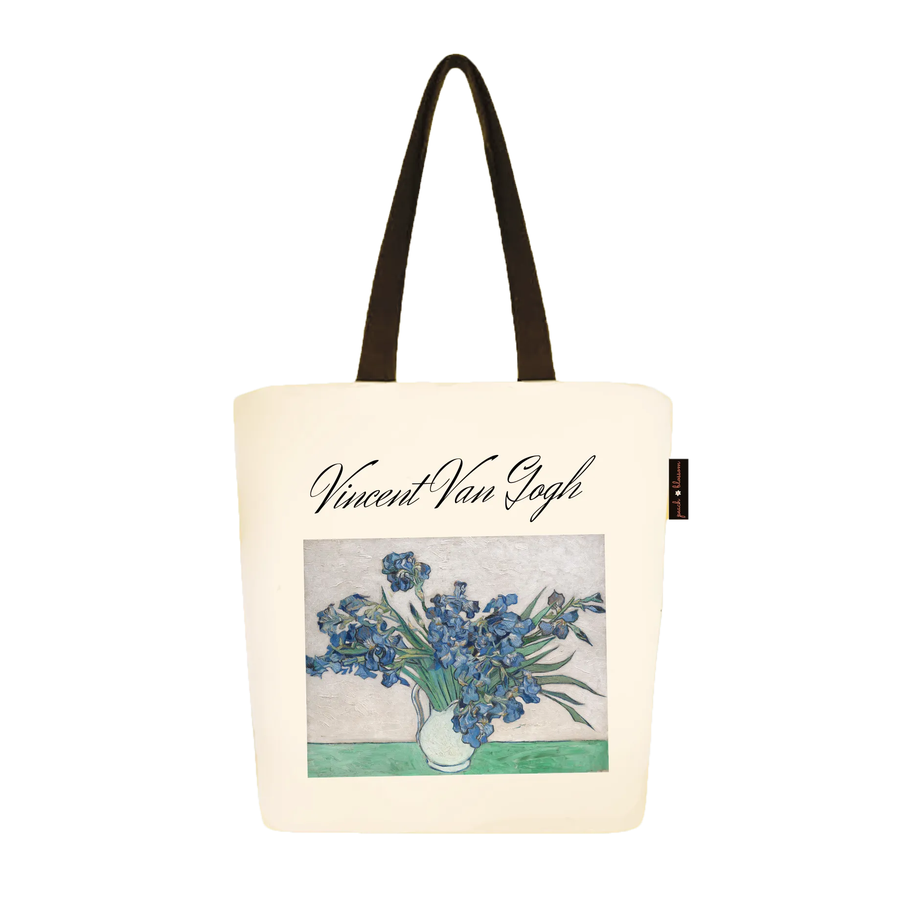 Peach Blossom Women's Cotton Printed Tote Bag With Zipper and Pouch | Pack Of 2 Combo