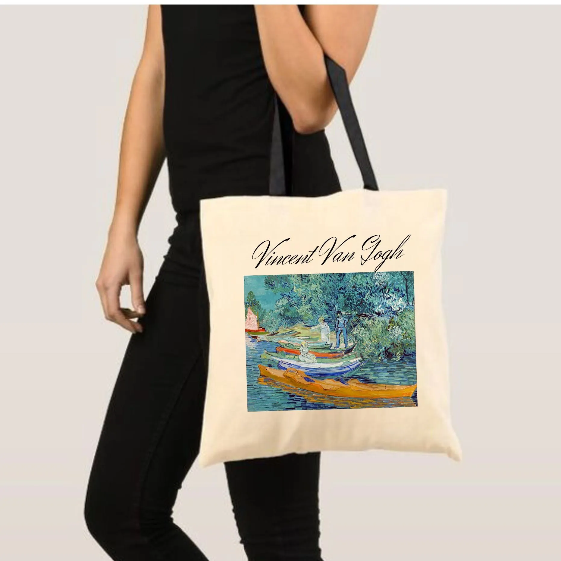 Peach Blossom Women's Cotton Printed Tote Bag With Zipper and Pouch | Pack Of 2 Combo