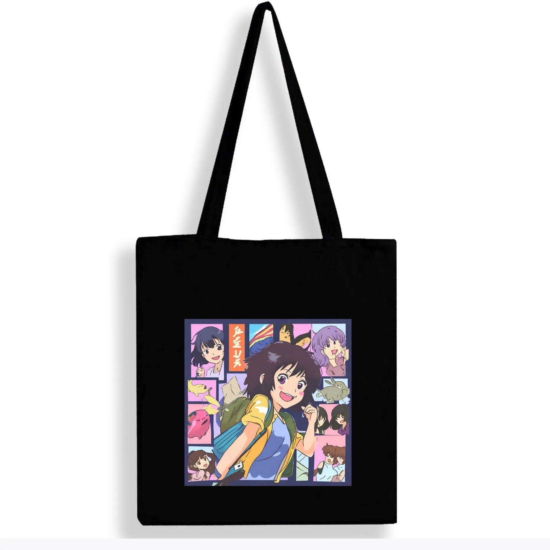 Peach Blossom Women's Cotton Printed Tote Bag With Zipper and Pouch | Pack Of 2 Combo