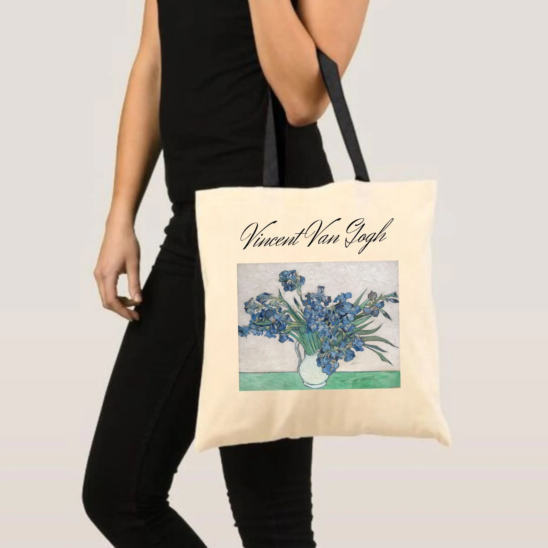 Peach Blossom Women's Cotton Printed Tote Bag With Zipper and Pouch | Pack Of 2 Combo