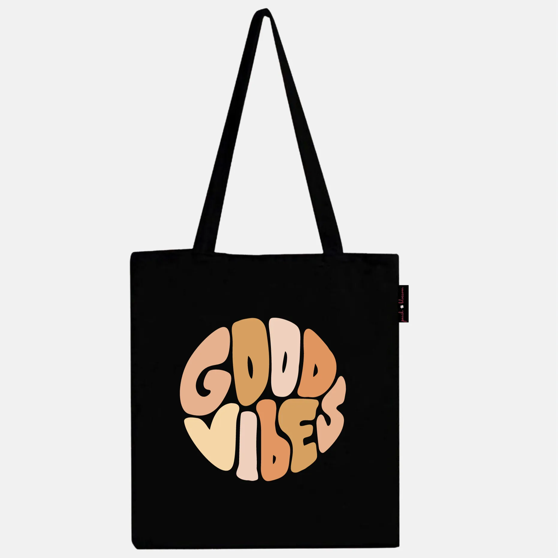 Peach Blossom Women's Cotton Printed Tote Bag With Zipper and Pouch | Pack Of 2 Combo