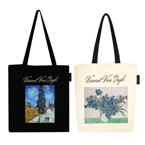 Peach Blossom Women's Cotton Printed Tote Bag With Zipper and Pouch | Pack Of 2 Combo