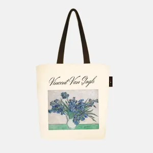 Peach Blossom Women's Cotton Printed Tote Bag With Zipper and Pouch