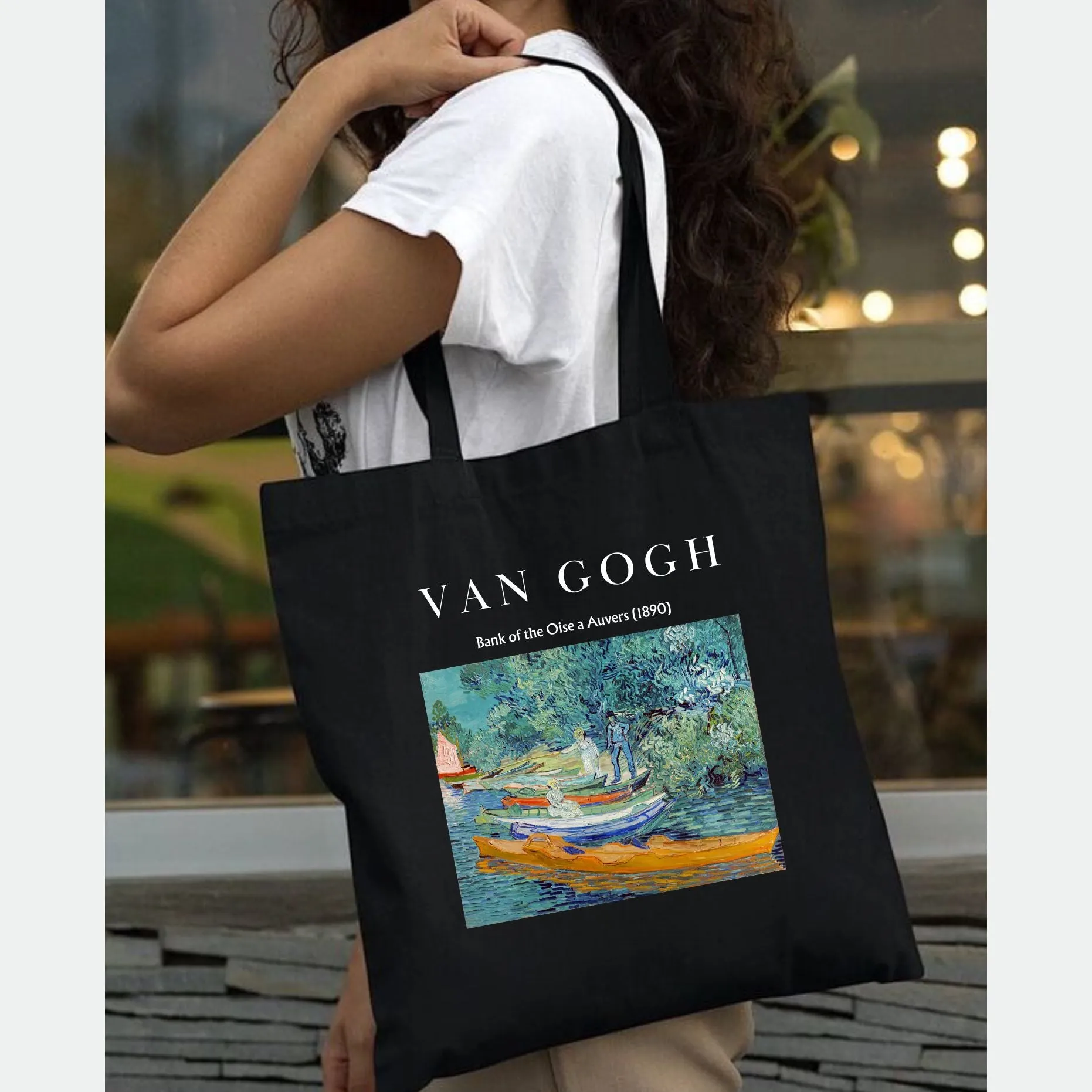 Peach Blossom Women's Cotton Printed Tote Bag With Zipper and Pouch